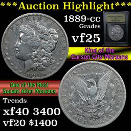 ***Auction Highlight*** 1889-cc Morgan Dollar $1 Graded vf+ by USCG (fc)