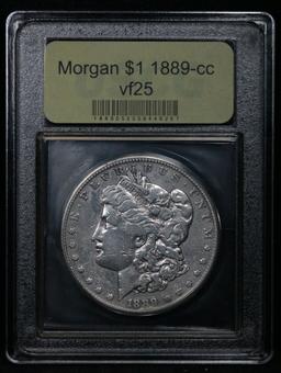 ***Auction Highlight*** 1889-cc Morgan Dollar $1 Graded vf+ by USCG (fc)