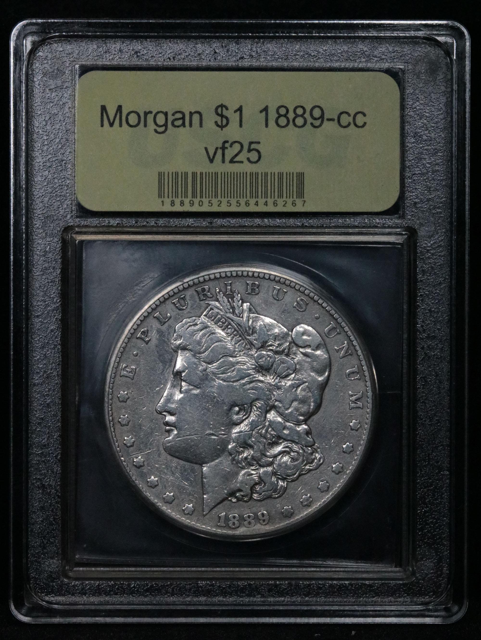 ***Auction Highlight*** 1889-cc Morgan Dollar $1 Graded vf+ by USCG (fc)