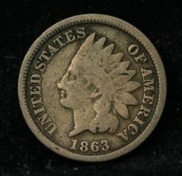 1863 Indian Cent 1c Grades vf, very fine