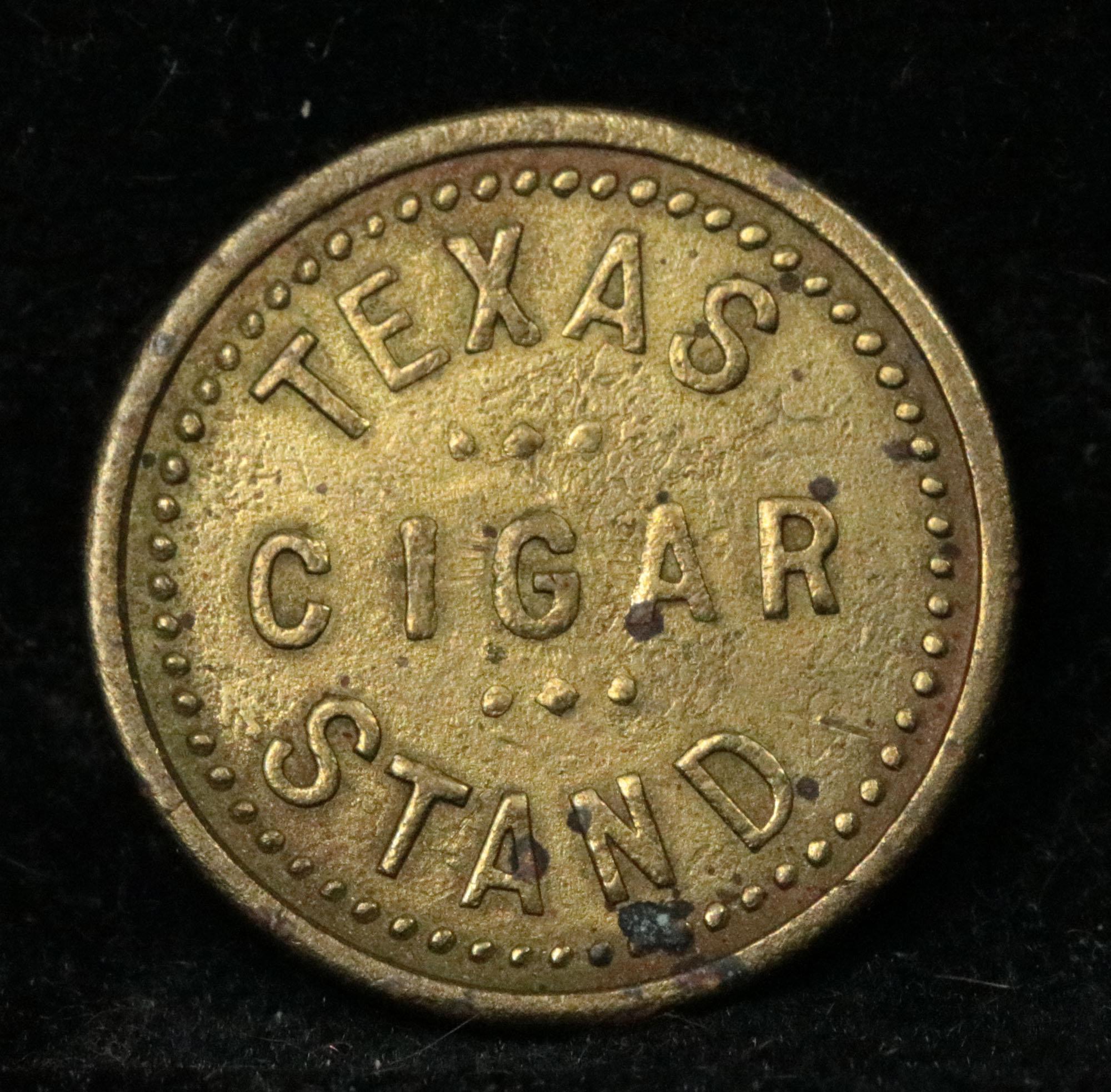 c. 1863 Texas Cigar Stand Civil War Token Grades xf+