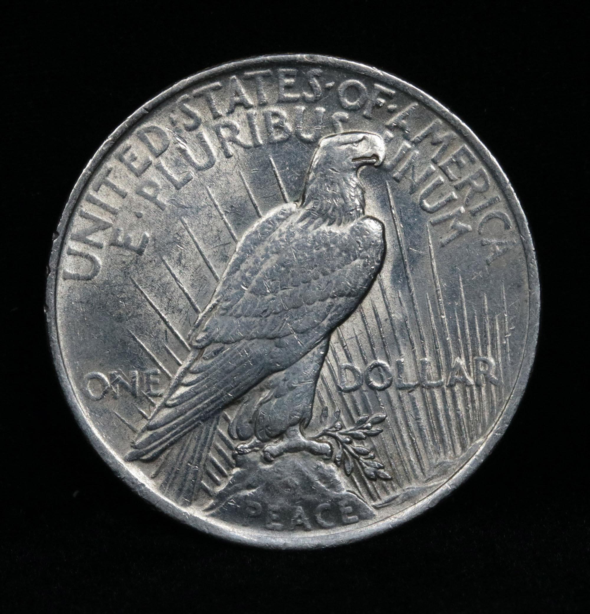 1923-p Peace Dollar $1 Grades Choice AU