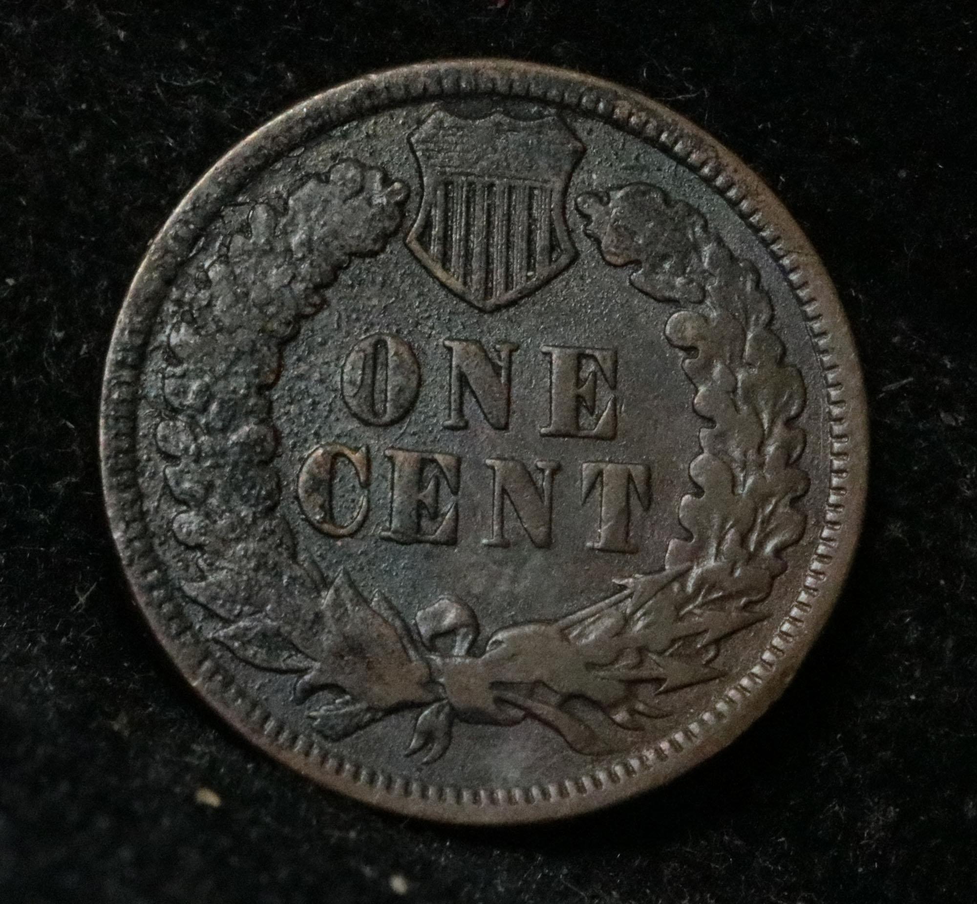 1881 Indian Cent 1c Grades vf+