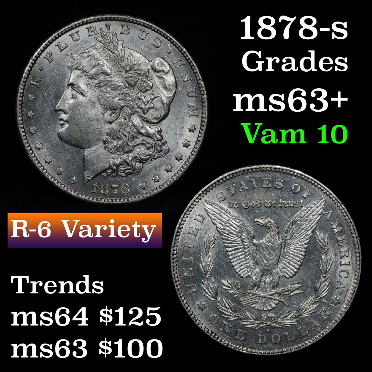 1878-s Morgan Dollar $1 Grades Select+ Unc