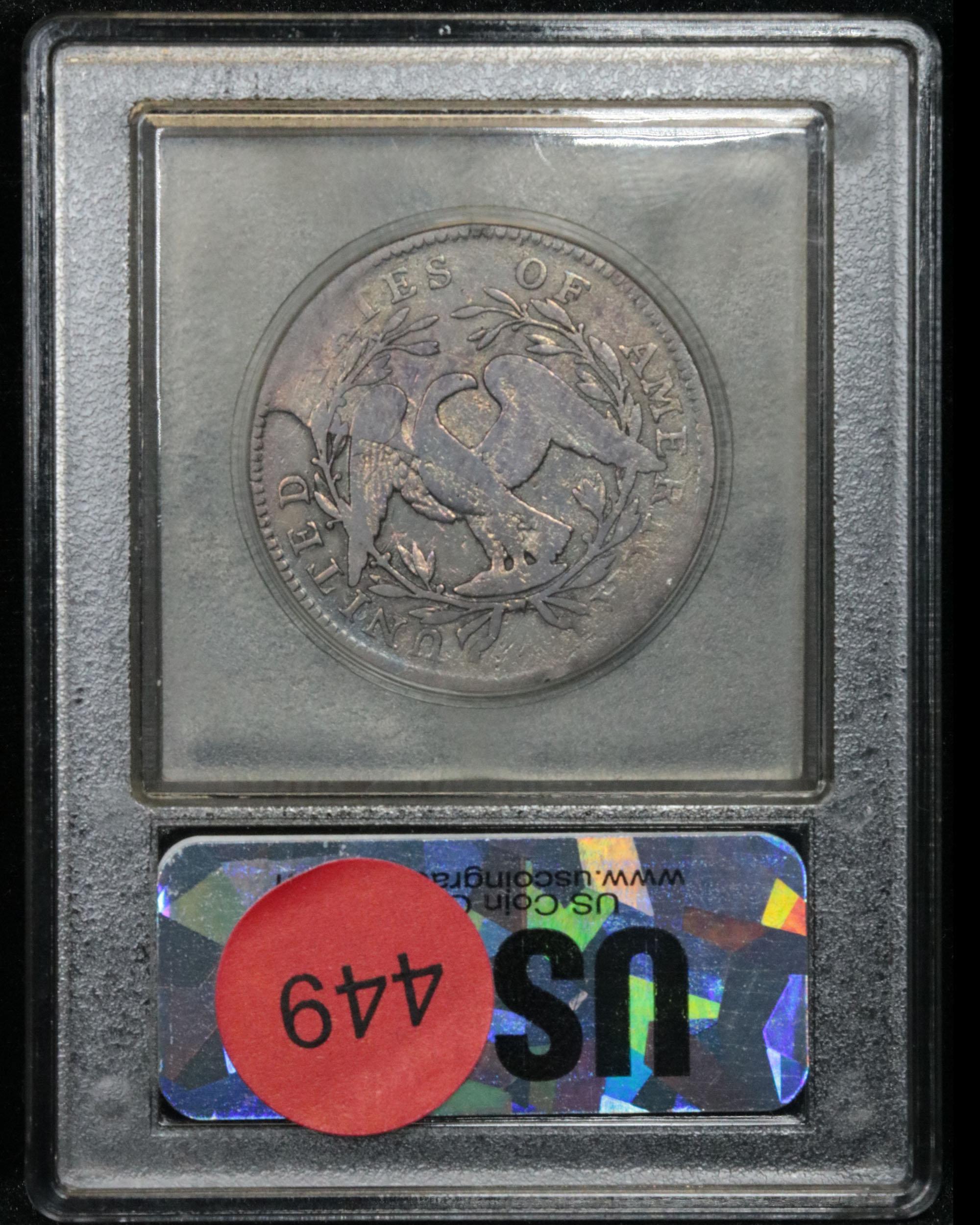 ***Auction Highlight*** 1795/95 Flowing Hair half dollar 50c Graded vf, very fine by USCG (fc)