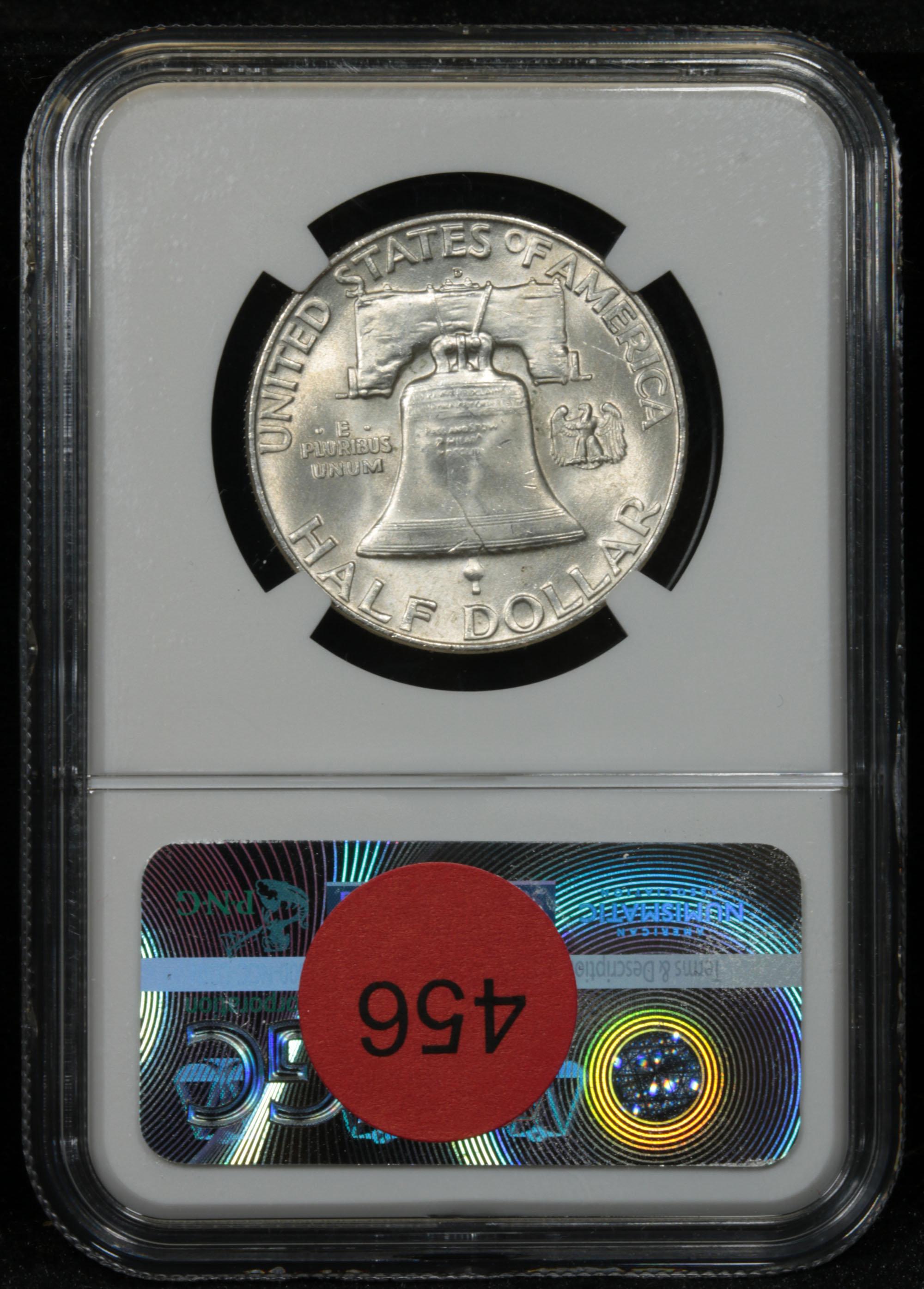 NGC 1952-d Franklin Half Dollar 50c Graded ms64 By NGC