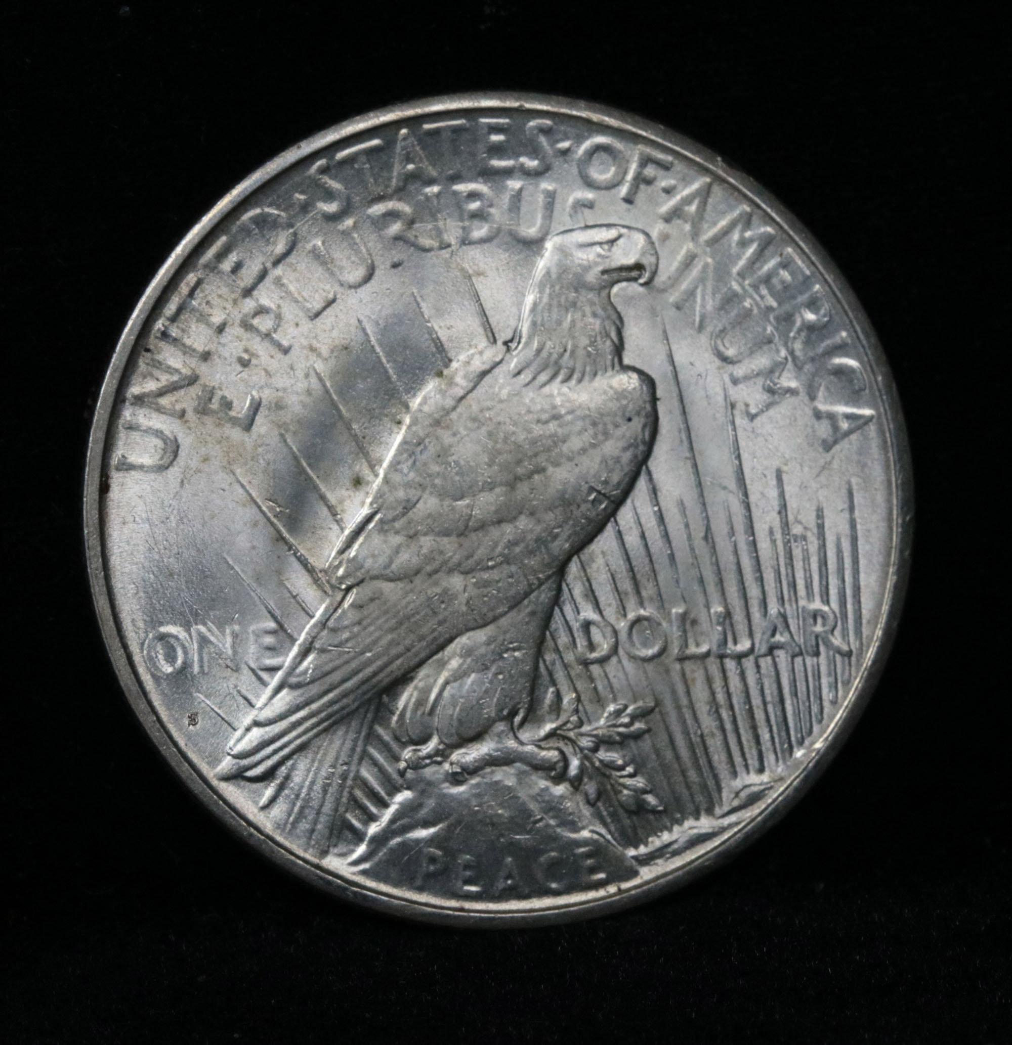 ***Auction Highlight*** 1925-s Peace Dollar $1 Grades Choice+ Unc (fc)