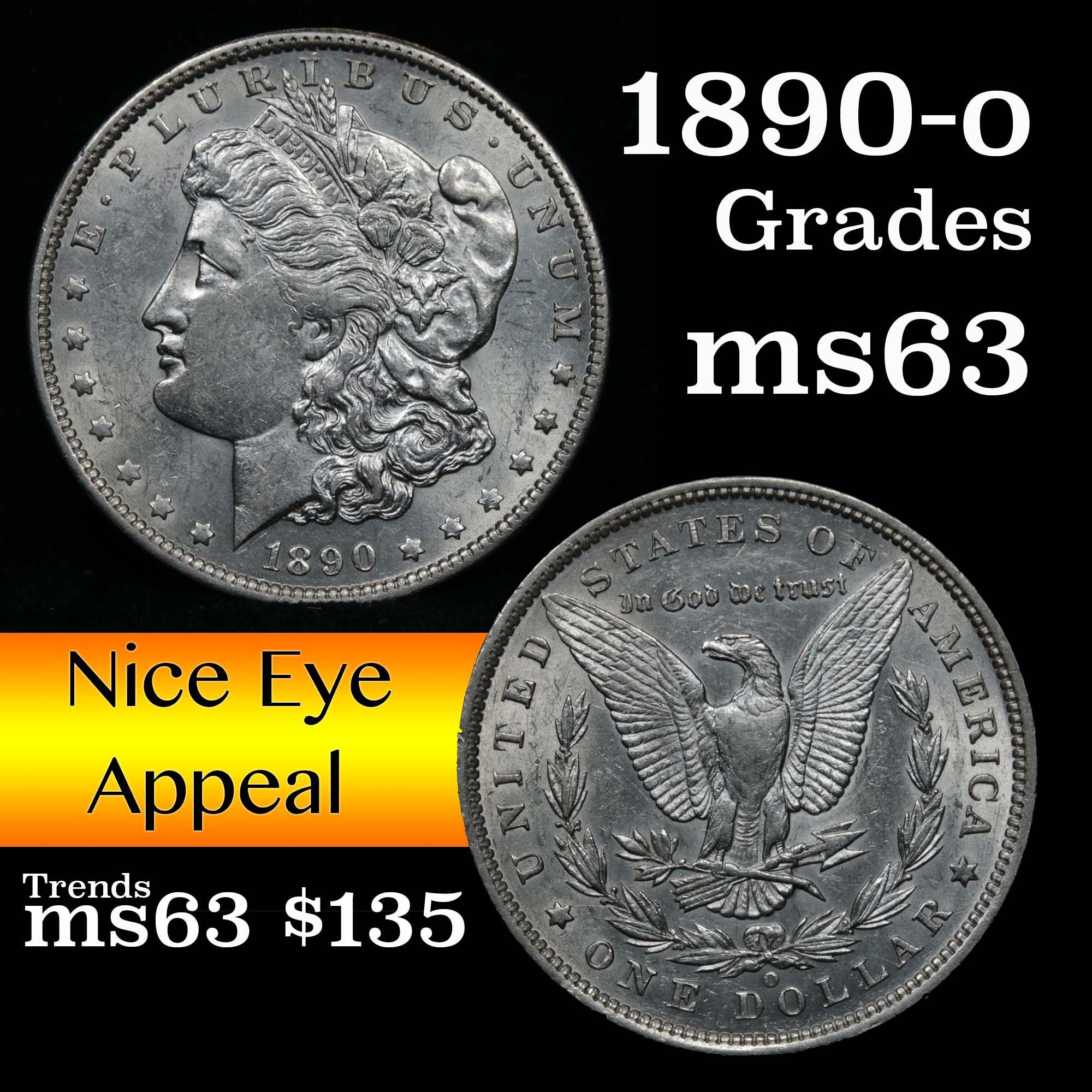 1890-o Morgan Dollar $1 Grades Select Unc