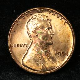 1953-p Lincoln Cent 1c Grades Choice Unc RD