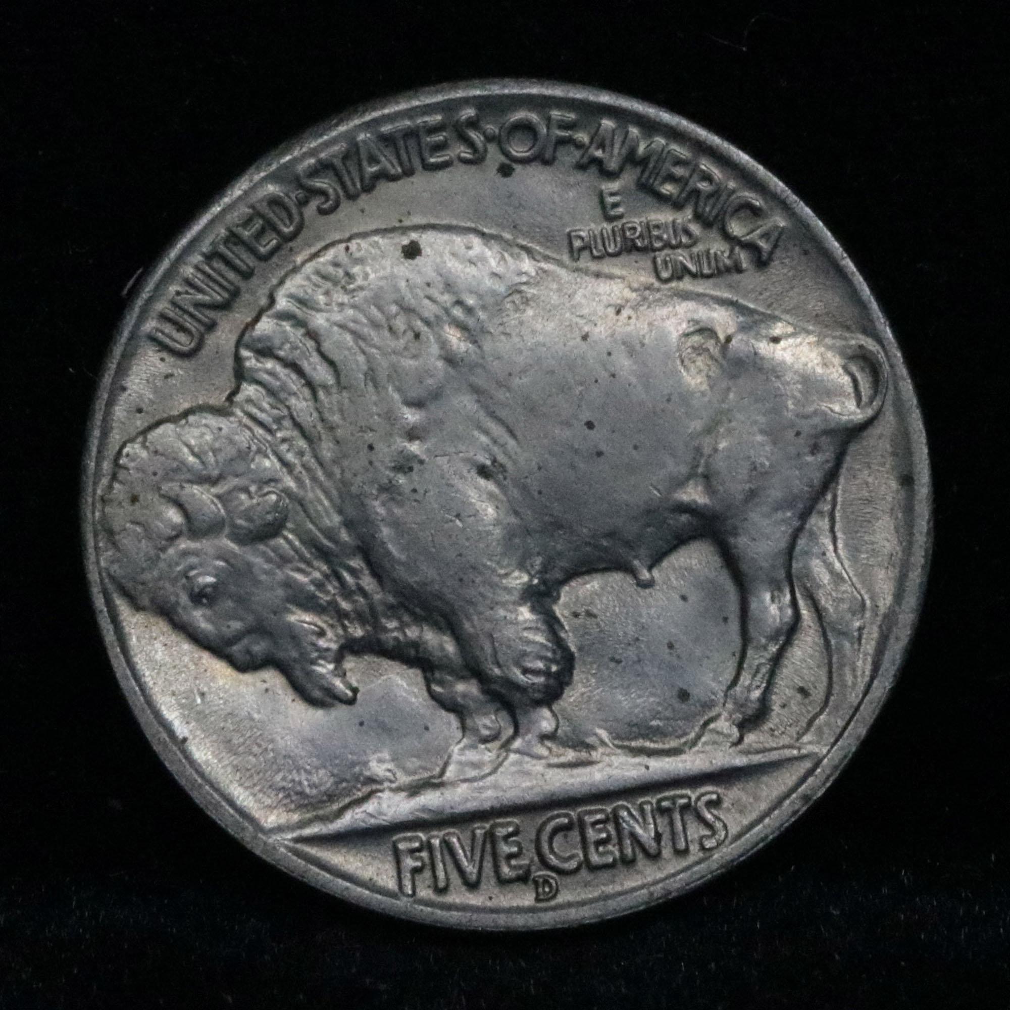 1936-d Buffalo Nickel 5c Grades Choice+ Unc