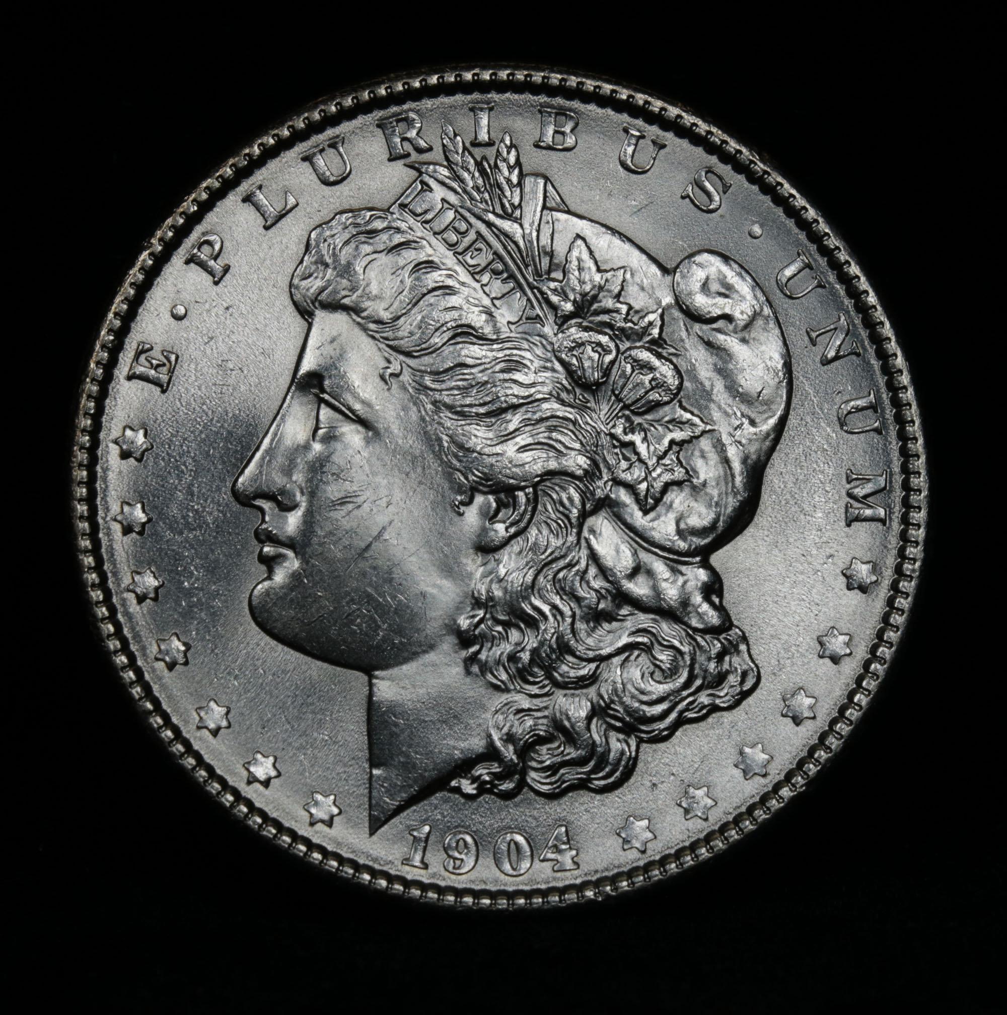 ***Auction Highlight*** 1904-p Morgan Dollar $1 Graded GEM Unc by USCG (fc)