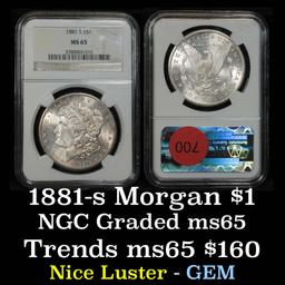 NGC 1881-s Morgan Dollar $1 Graded ms65 By NGC