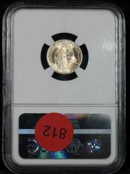 NGC 1940-p Mercury Dime 10c Graded ms65 FB By NGC