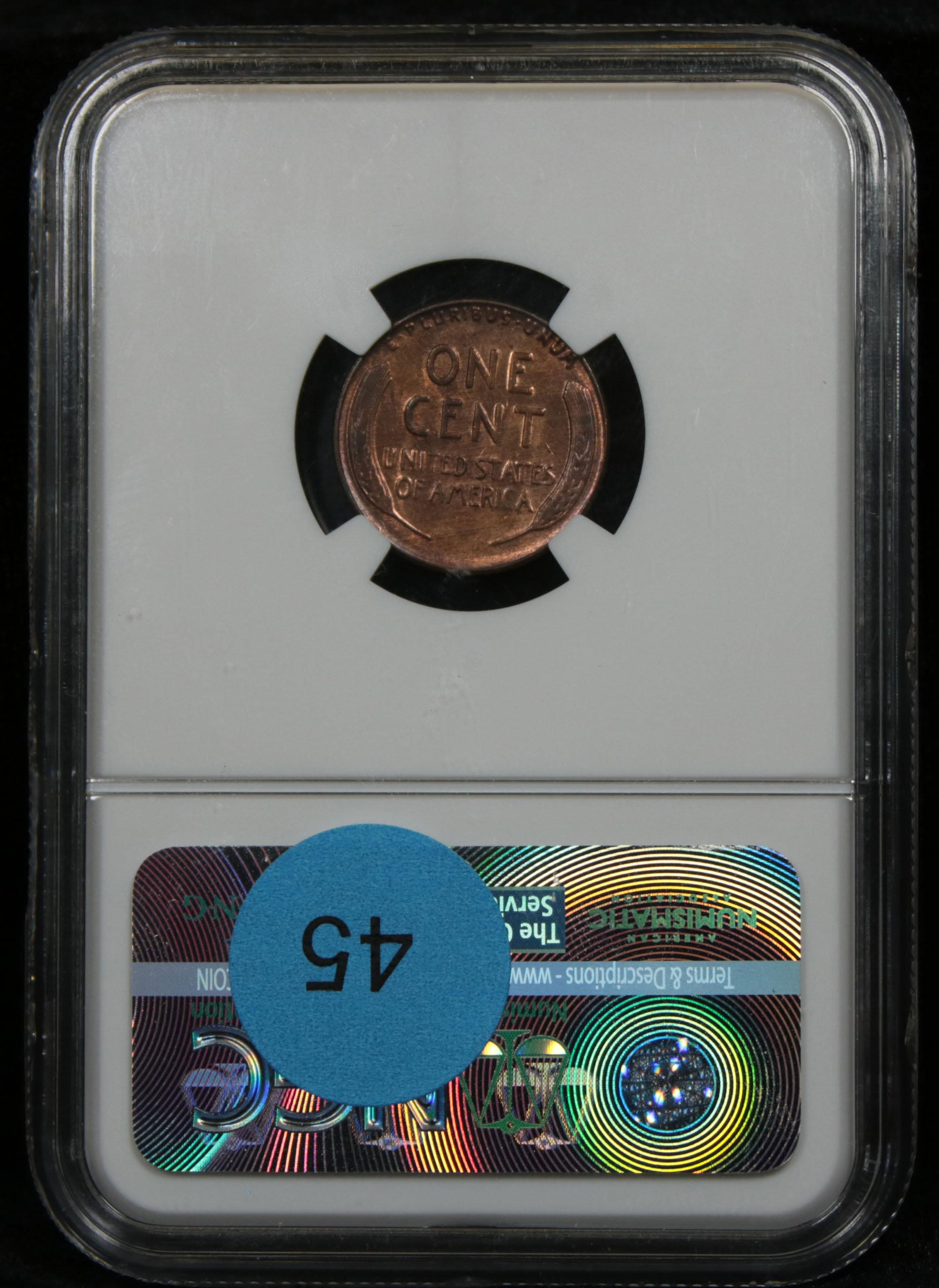 NGC 1930-s Lincoln Cent 1c Graded ms64 rb By NGC