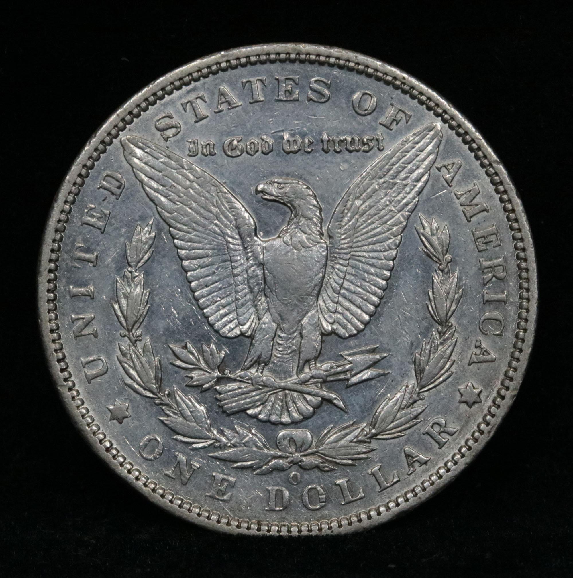 ***Auction Highlight*** Key date 1894-o Morgan Dollar $1 Graded Choice AU/BU Slider PL by USCG (fc)