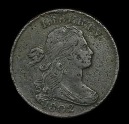 ***Auction Highlight*** 1802 Draped Bust Large Cent 1c Graded xf by USCG (fc)