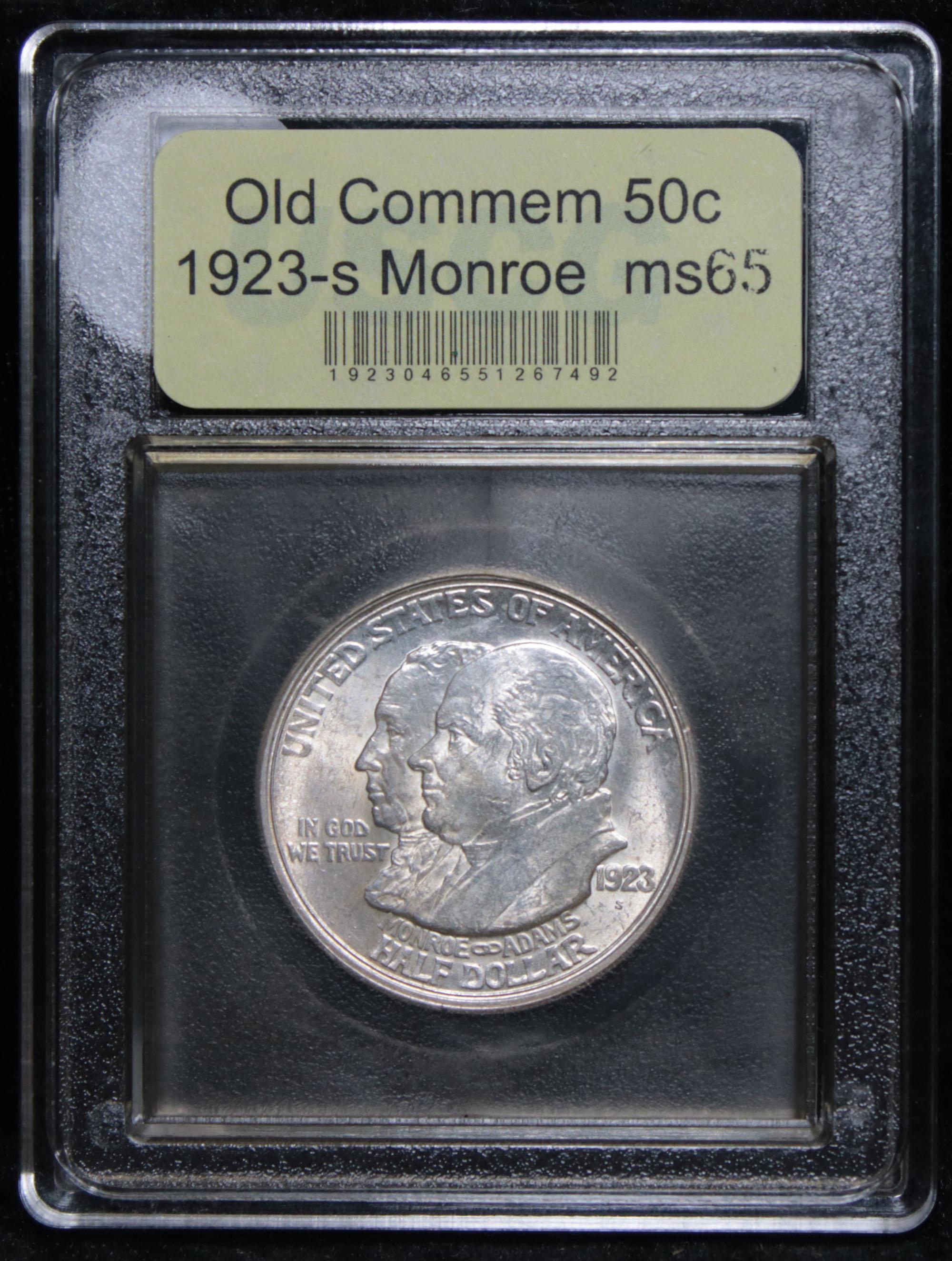 ***Auction Highlight*** 1923-s Monroe Old Commem Half Dollar 50c Graded GEM Unc by USCG (fc)