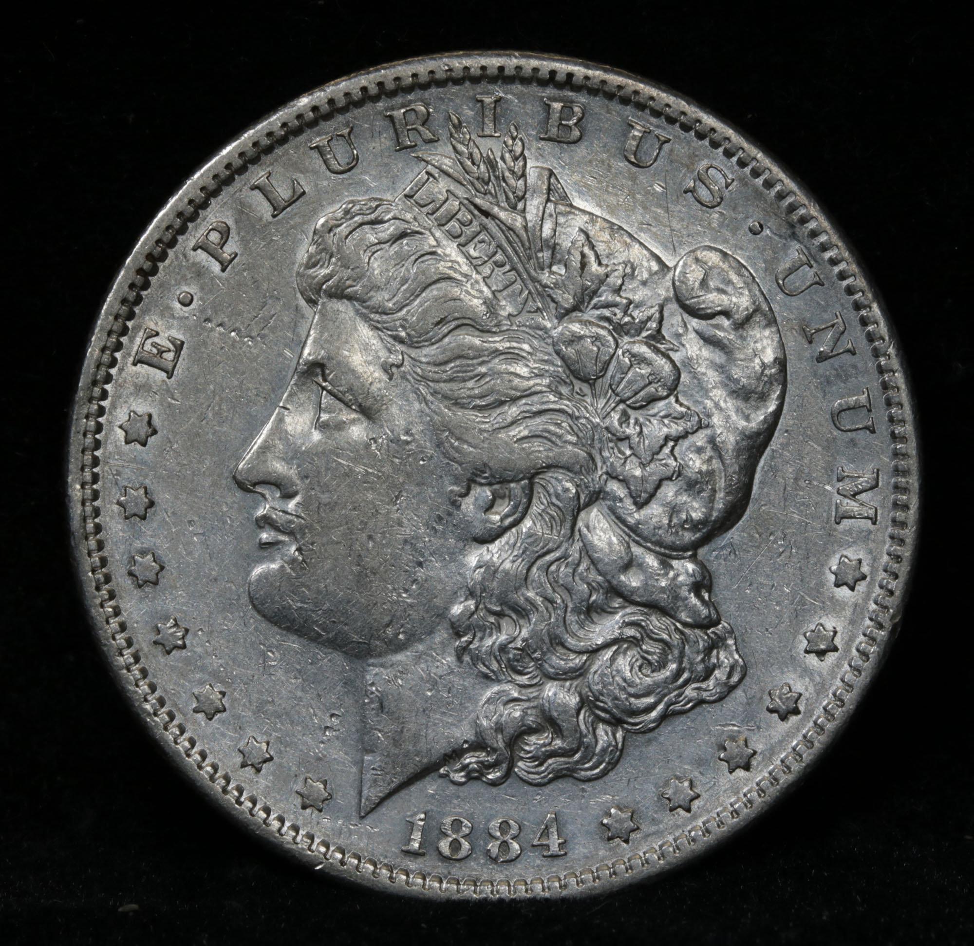 ***Auction Highlight*** Key date 1884-s Morgan Dollar $1 Graded Choice AU by USCG (fc)