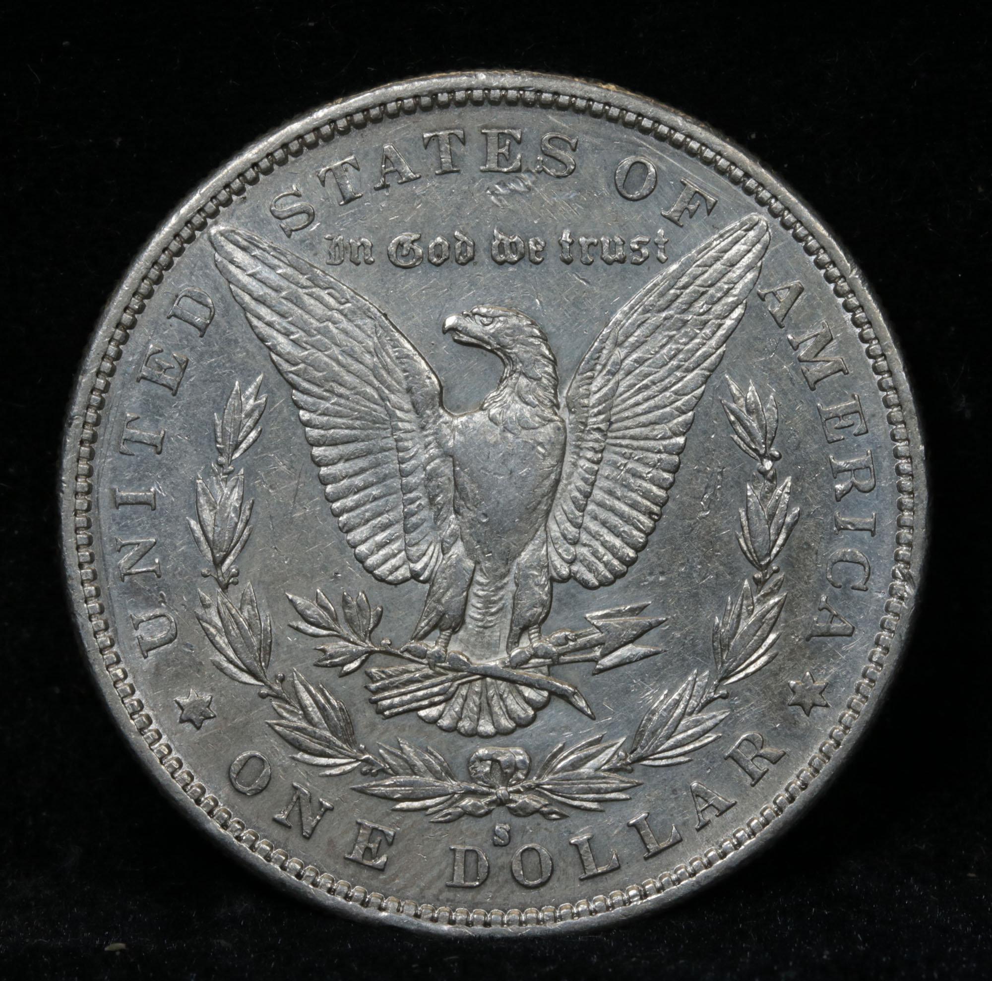 ***Auction Highlight*** Key date 1884-s Morgan Dollar $1 Graded Choice AU by USCG (fc)