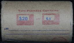 Unc Shotgun Roll Peace dollars 1934 & 'p' mint on ends