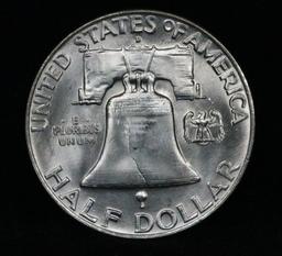 1959-d Franklin Half Dollar 50c Grades Choice+ Unc