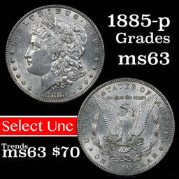 1885-p Morgan Dollar $1 Grades Select Unc