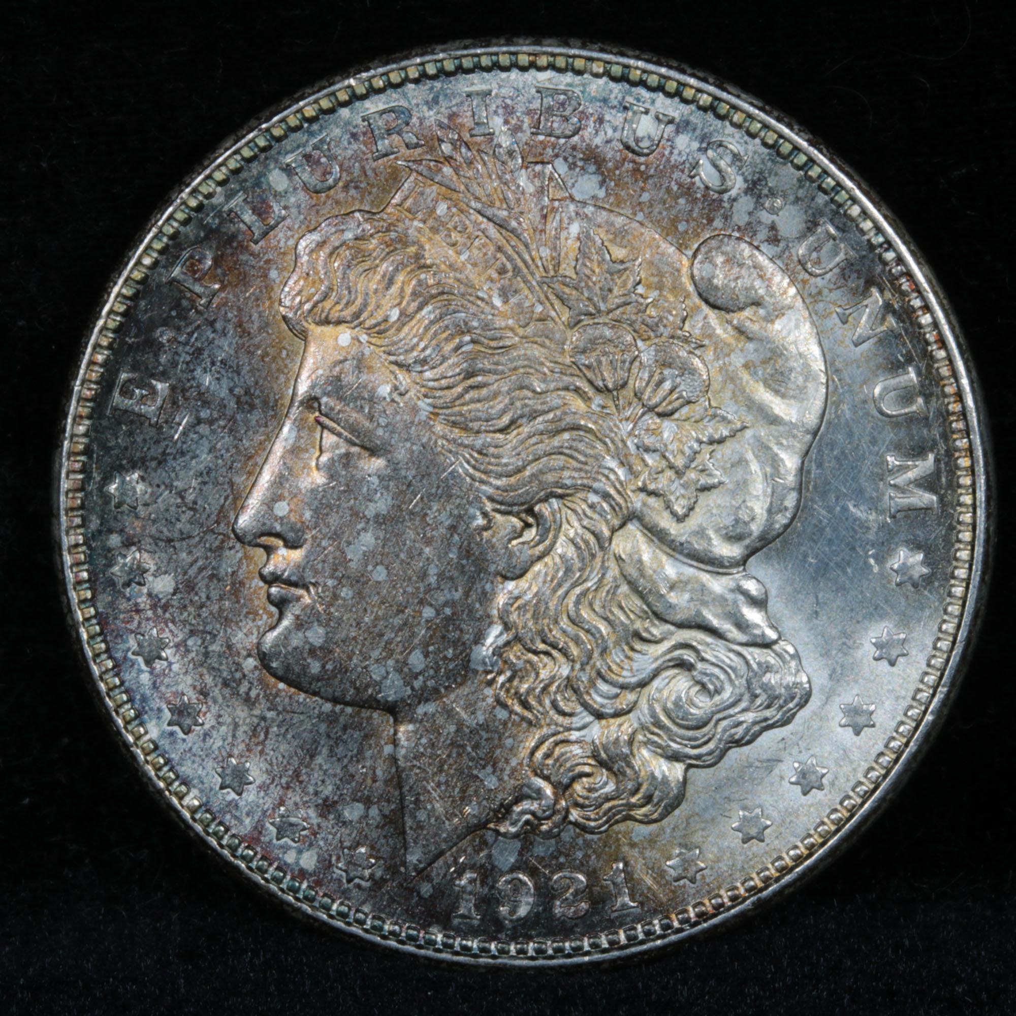 ***Auction Highlight*** 1921-d Morgan Dollar $1 Graded Choice Unc PL by USCG (fc)