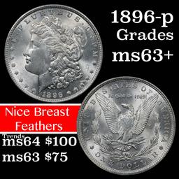 1896-p Morgan Dollar $1 Grades Select+ Unc