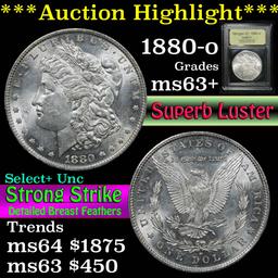 ***Auction Highlight*** 1880-o Morgan Dollar $1 Graded Select+ Unc by USCG (fc)