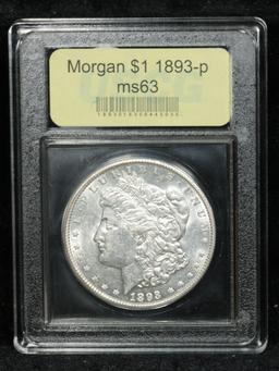 ***Auction Highlight*** 1893-p Morgan Dollar $1 Graded Select Unc by USCG (fc)