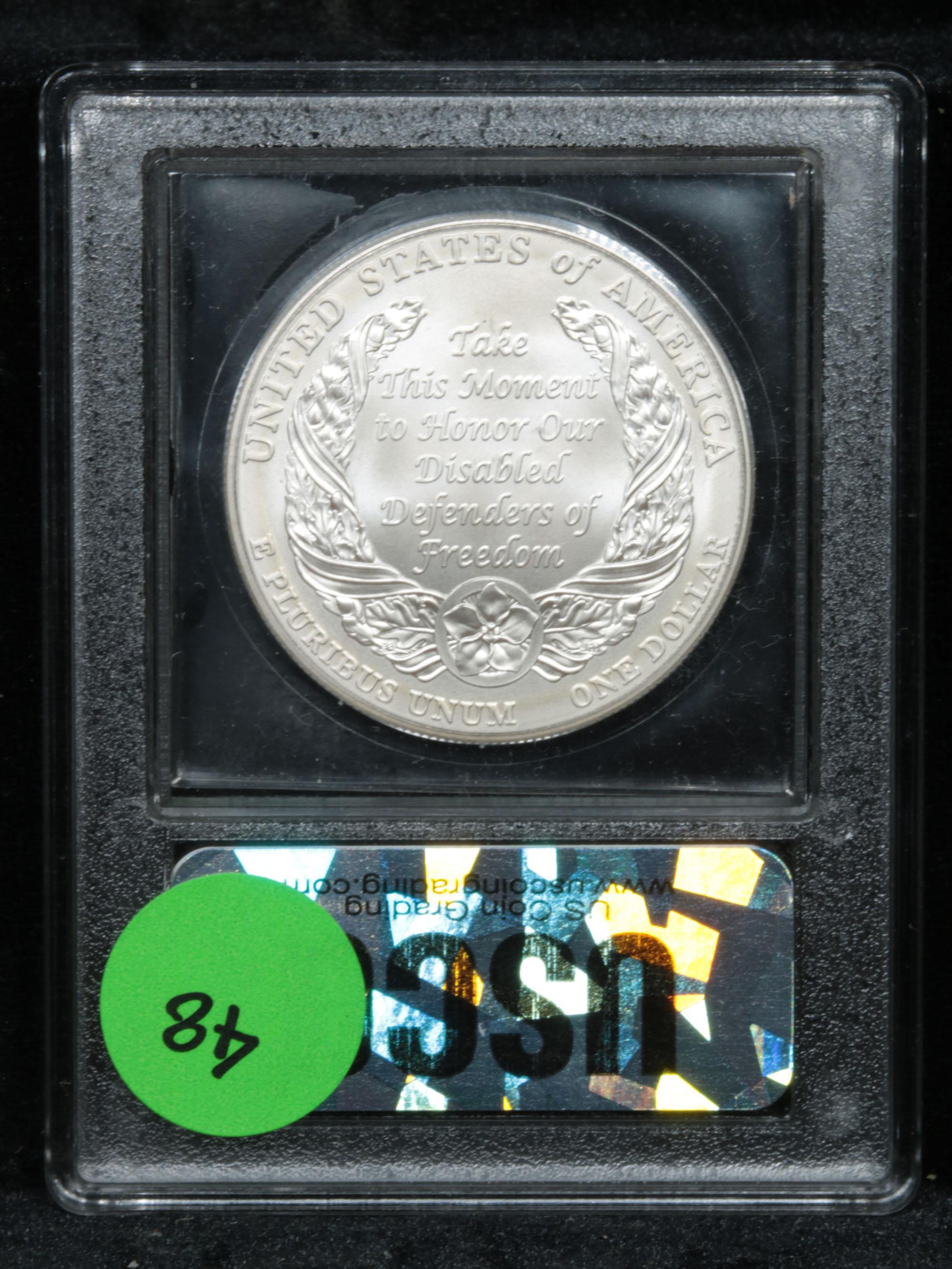 2010-w Disabled Veterans Modern Commem Dollar $1 Graded Perfection, Gem++ Unc by USCG