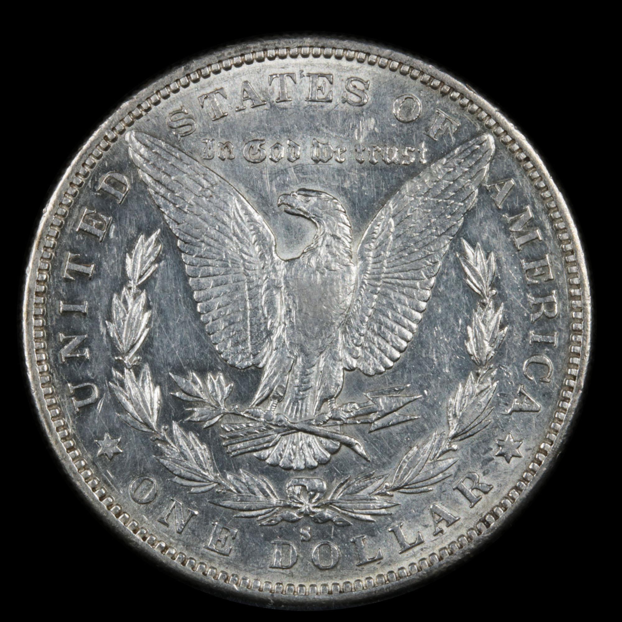 ***Auction Highlight*** 1884-s Morgan Dollar $1 Graded Choice AU/BU Slider by USCG (fc)