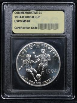 1994-d World Cup Modern Commem Dollar $1 Graded Perfection, Gem++ Unc by USCG