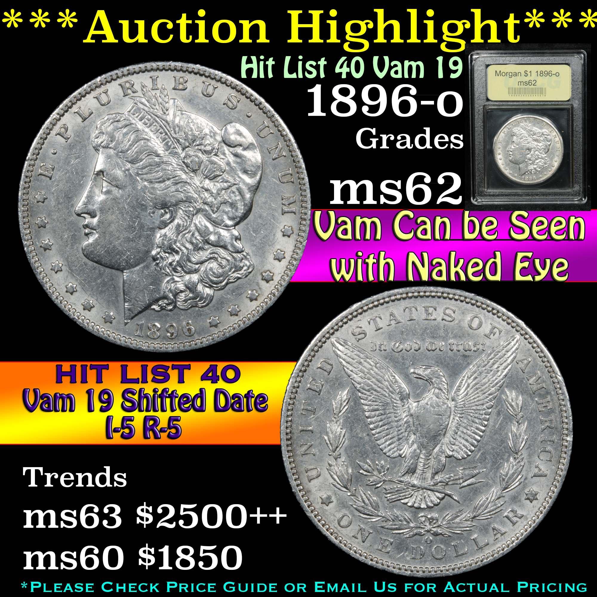 ***Auction Highlight*** 1896-o Morgan Dollar $1 Graded Select Unc by USCG (fc)