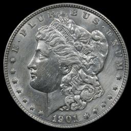 ***Auction Highlight*** 1901-p Morgan Dollar $1 Graded Unc Details by USCG (fc)