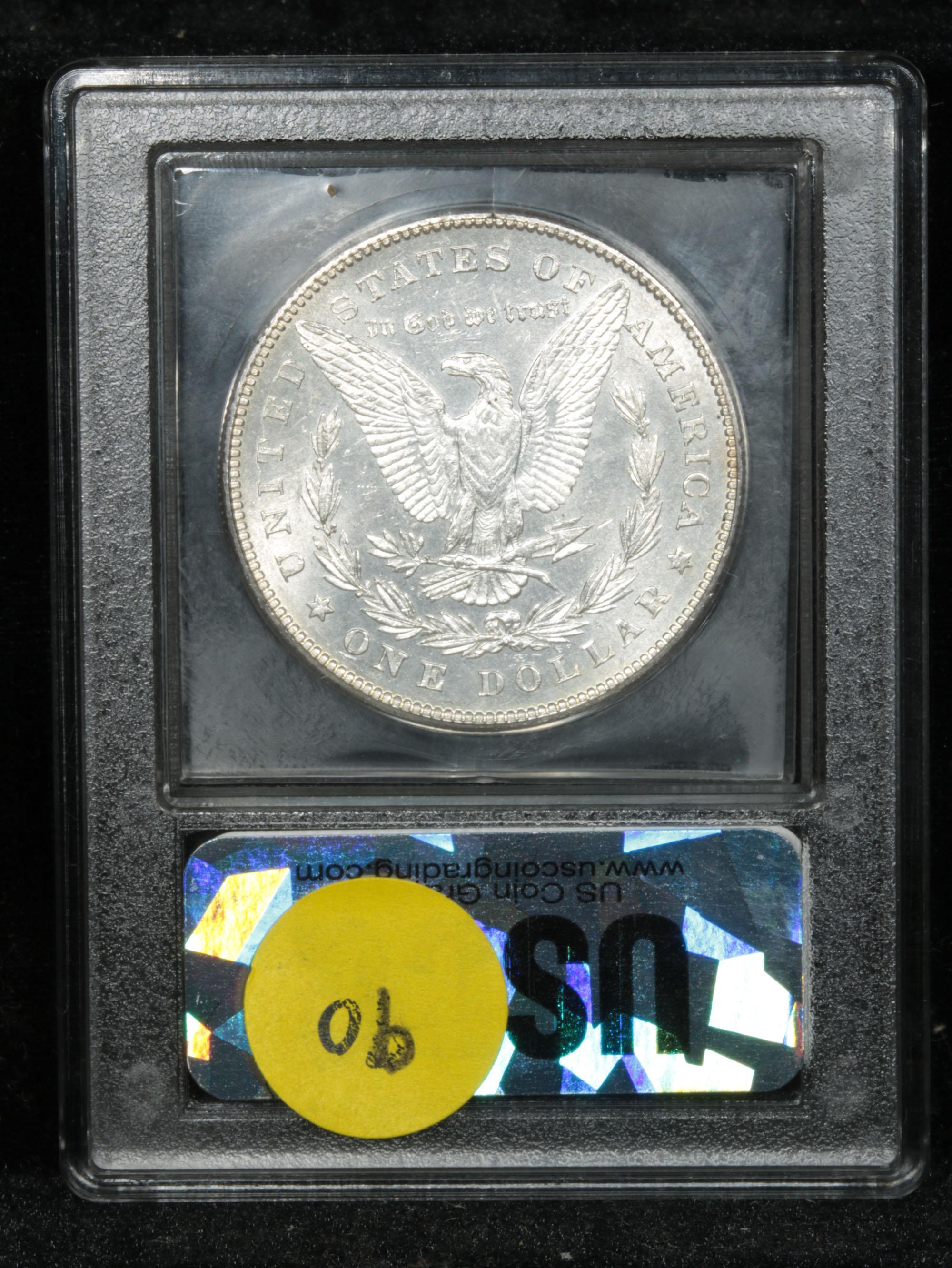 ***Auction Highlight*** 1878-p 7tf Morgan Dollar $1 Graded Choice Unc+ PL by USCG (fc)