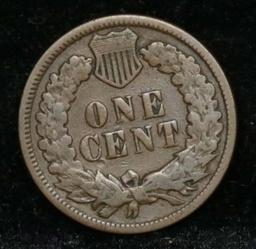 1890 Indian Cent 1c Grades vg+