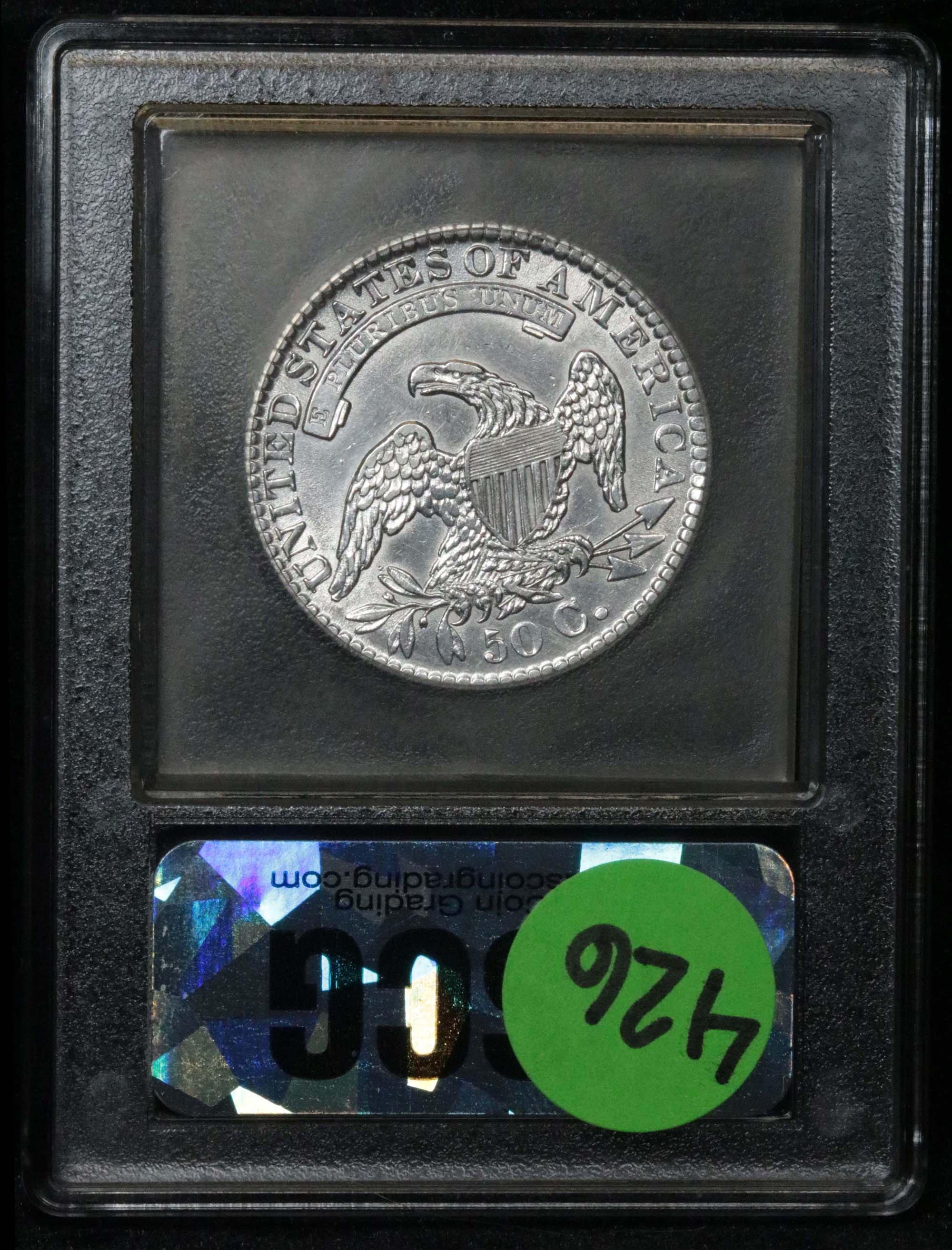 ***Auction Highlight*** 1832 Large Letters Capped Bust Half Dollar 50c Graded Select Unc USCG (fc)