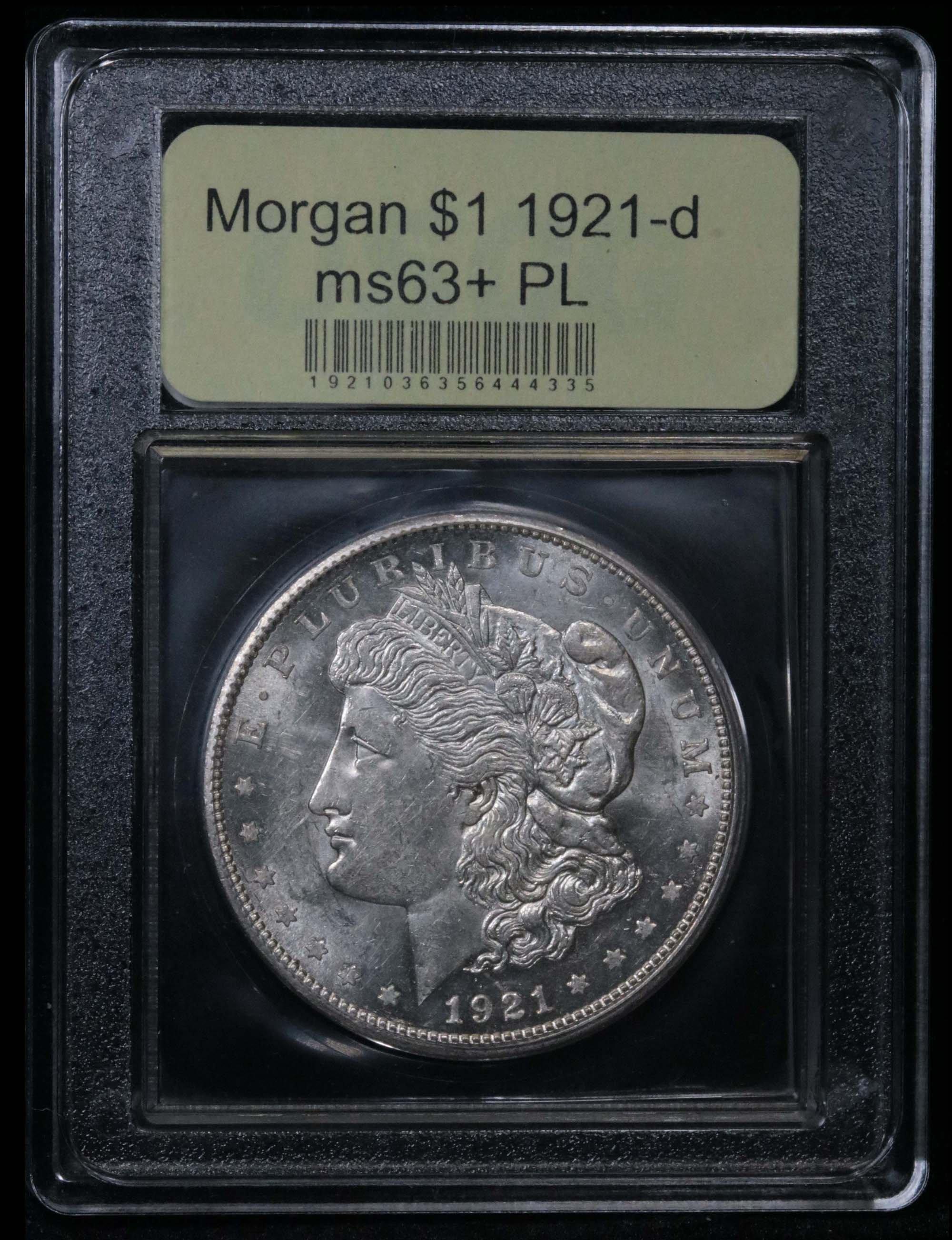 1921-d Morgan Dollar $1 Graded Select+ Unc PL by USCG