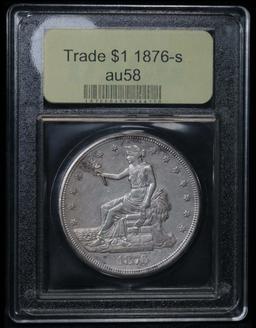 ***Auction Highlight*** 1876-s Trade Dollar $1 Graded Choice AU/BU Slider by USCG (fc)