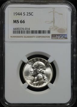 NGC 1944-s Washington Quarter 25c Graded ms66 by NGC