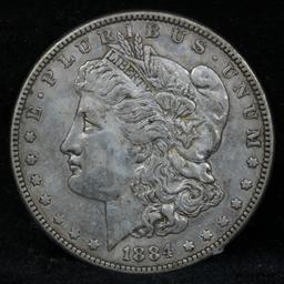 1884-p Morgan Dollar $1 Grades xf+