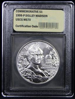 1999-p Dolley Madison Modern Commem Dollar $1 Graded Gem++, Perfection by USCG