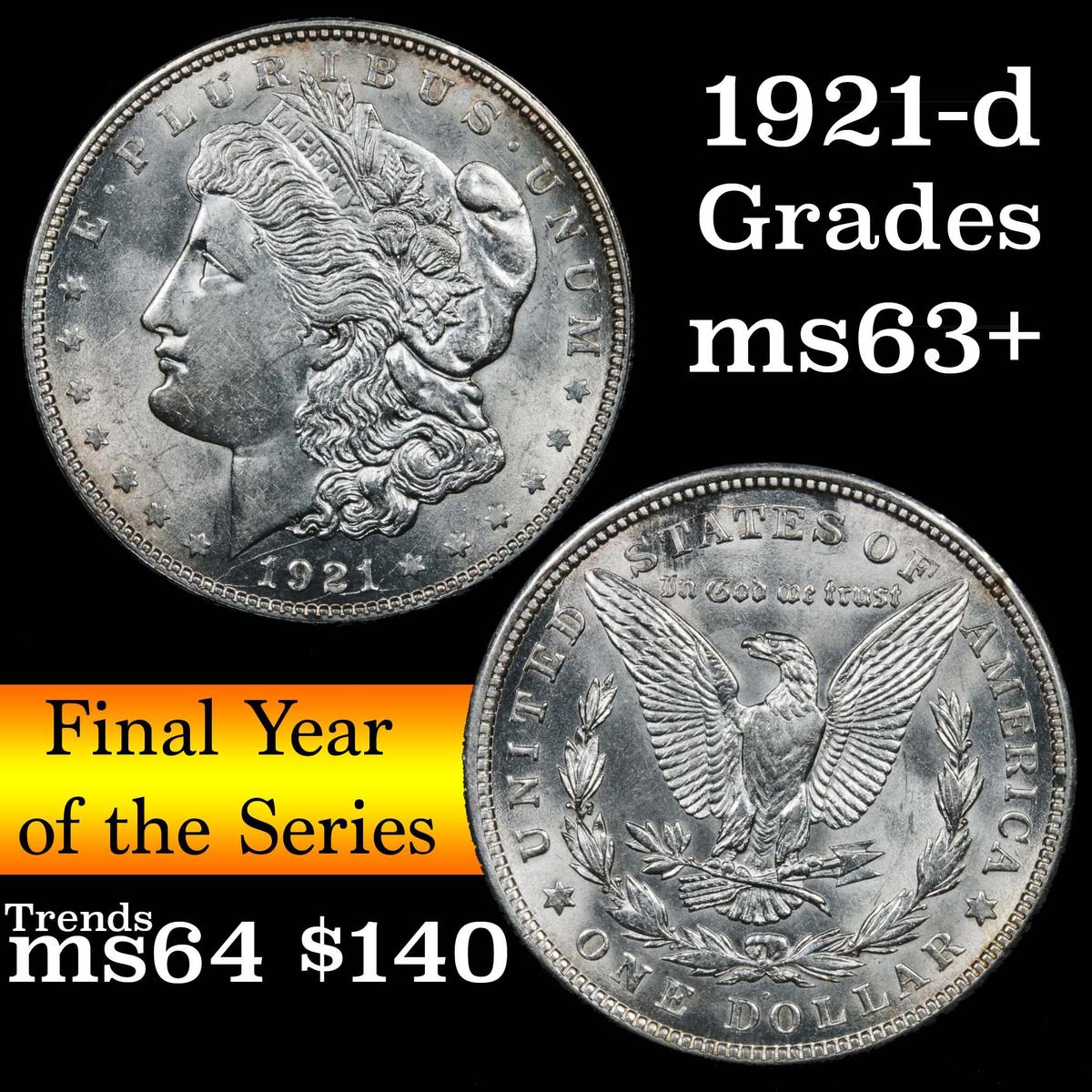 1921-d Morgan Dollar $1 Grades Select+ Unc