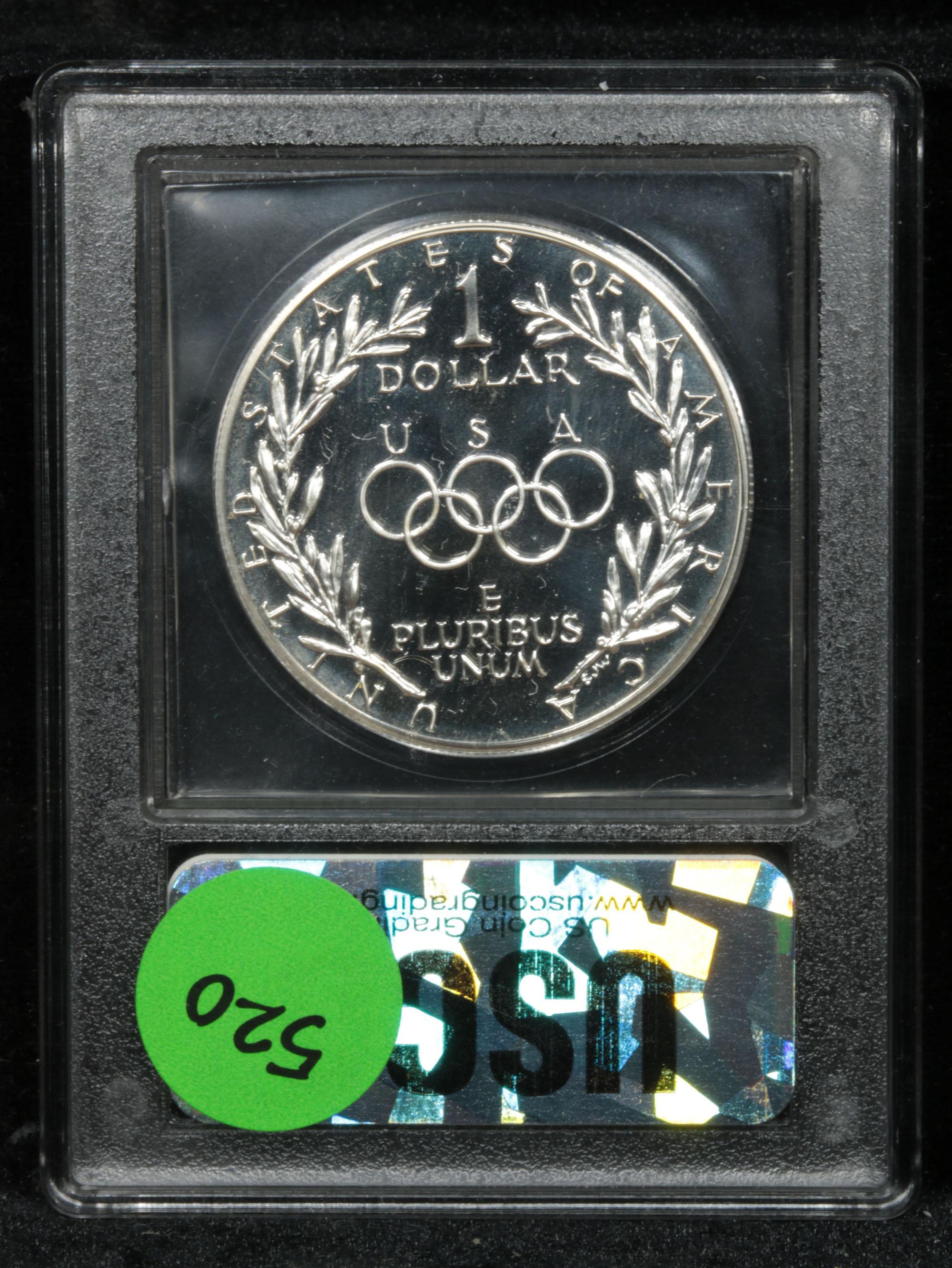 1988-s Olympic Modern Commem Dollar $1 Graded GEM++ Proof Deep Cameo By USCG