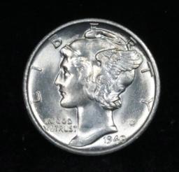 1940-s Mercury Dime 10c Grades Choice Unc