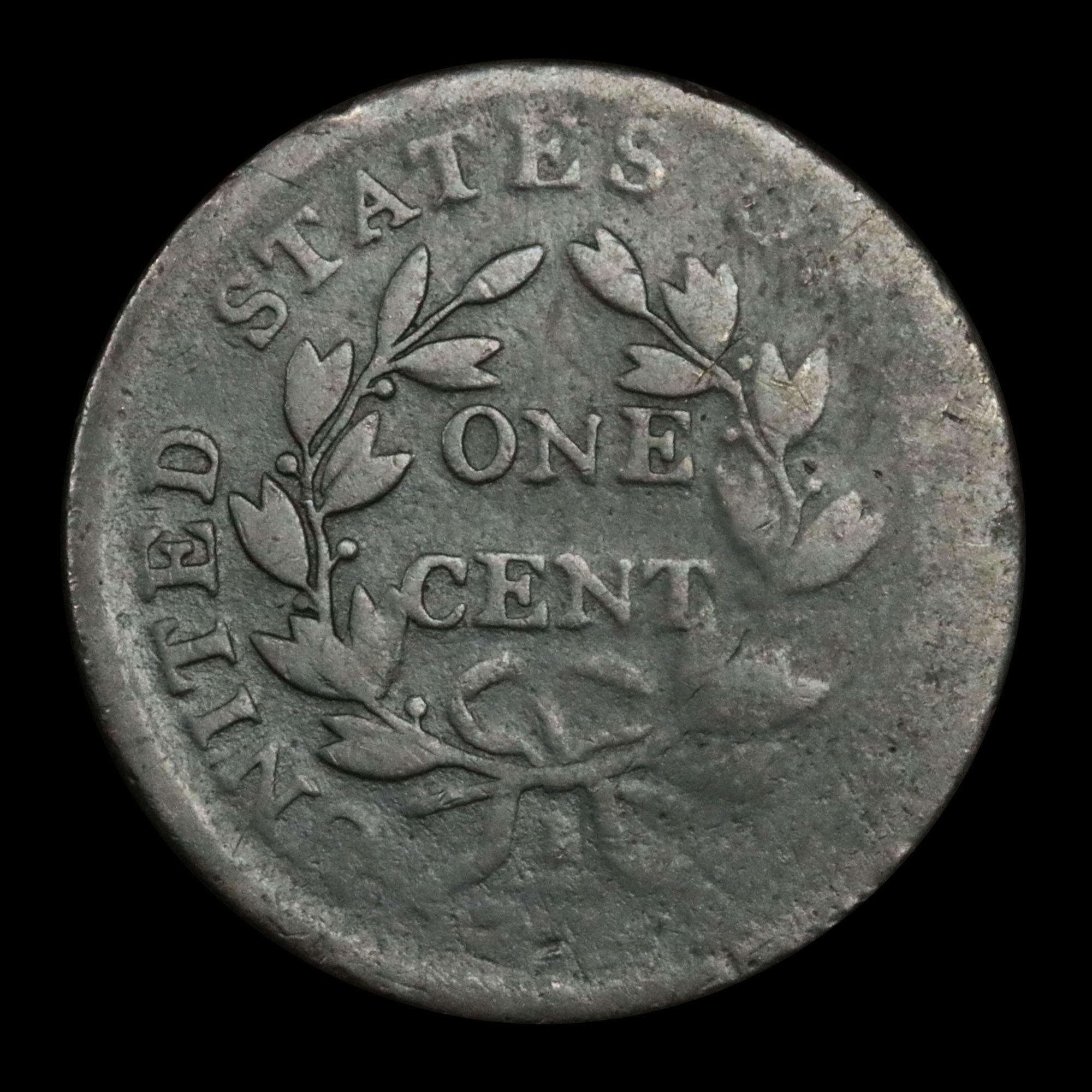 ***Auction Highlight*** 1807/6 Struck off-center Draped Bust Large Cent 1c Graded f+ by USCG (fc)