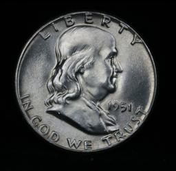 1951-p Franklin Half Dollar 50c Grades GEM FBL (fc)