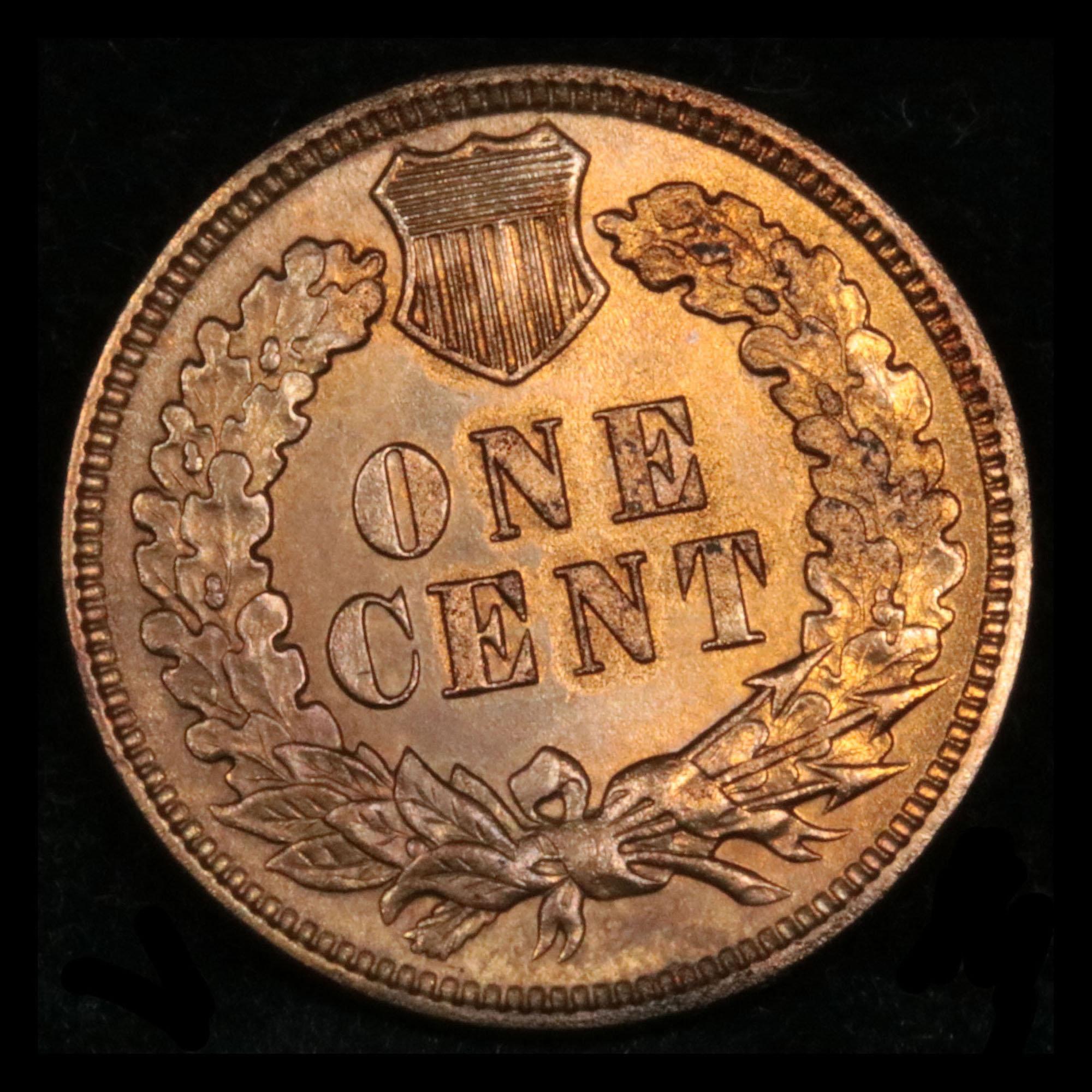 ***Auction Highlight*** 1897 Indian Cent 1c Graded GEM+ Unc RB by USCG (fc)