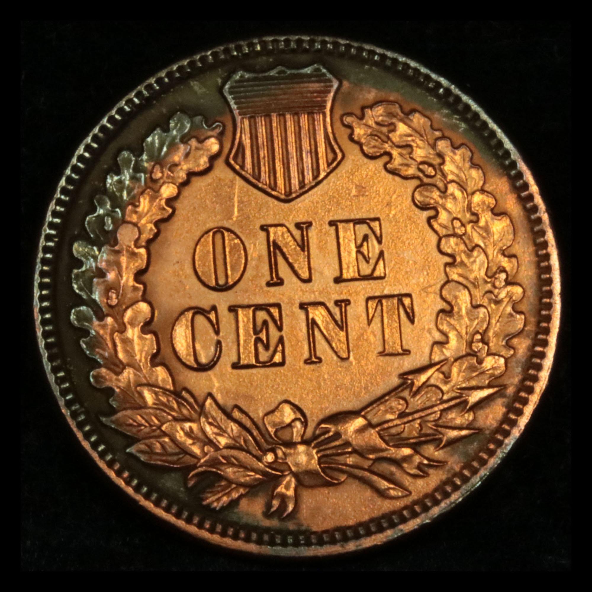 ***Auction Highlight*** 1880 Indian Cent 1c Graded Choice Unc RB by USCG (fc)